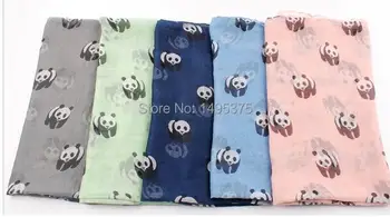 120 шт./лот шарф с принтом большой панды пашимина шаль панда шарфы