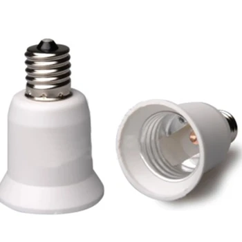 2pcs E17 to E26 / e27 CFL Светодиодный патрон Адаптер Держатель основания лампы Конвертер CE RohS позволяет установить лампу E27 / E26 в розетку E17