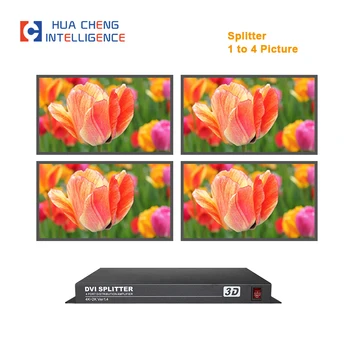 Amoonsky D1S4 HD DVI Splitter 1 порт в 4 порта Out 3D 4K LED Video Wall Dispay Процессор для ТВ Сцена Фон Экраны ноутбуков