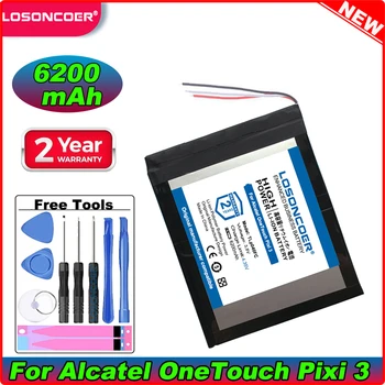 LOSONCOER 6200mAh TLp040FC для Alcatel OneTouch Pixi 3 8079 MH29685 10-дюймовый 3-проводной аккумулятор для планшета