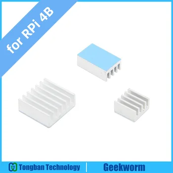 Raspberry Pi 4 Модель B Радиатор / 3 шт. Алюминиевый радиатор / Комплект охладителя радиатора охлаждения для Raspberry Pi 4B