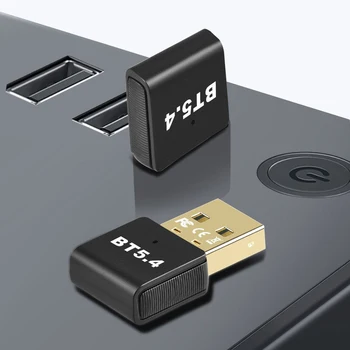 USB BT 5.4 Адаптер ключа BT Передатчик и приемник BT Поддерживает Windows 11 / 10 / 8.1 для ПК Динамик Беспроводная мышь Наушники Клавиатура