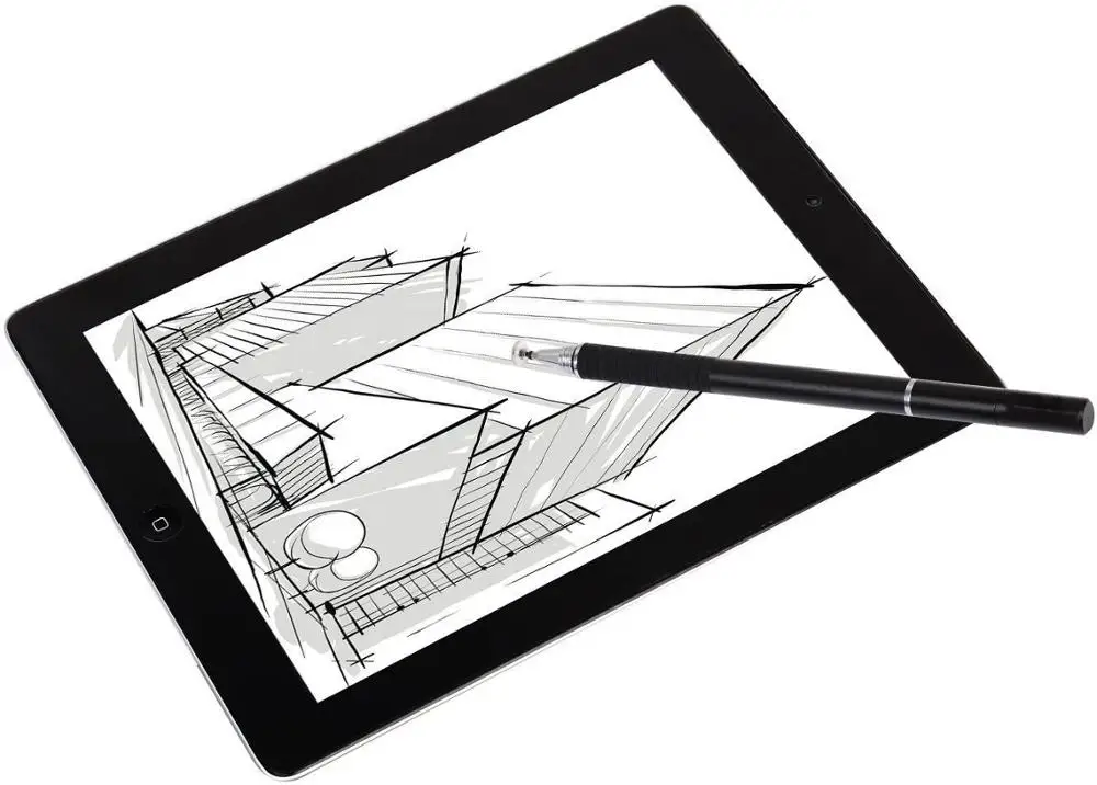 3 в 1 волоконный стилус ручка для рисования планшетные ручки емкостный сенсорный экран stylo для мобильного телефона смарт-аксессуары шариковая ручка канета