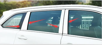 Автомобильное наружное окно из нержавеющей стали Средняя центральная стойка Декоративная отделка для Toyota Highlander 2015 2016-2018 2019 Стайлинг автомобиля