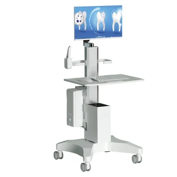 Медицинская компьютерная тележка с батареей ИБП для офисной больничной рабочей станции Стоматологический сканер Тележка для медсестер