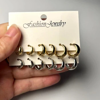  Новые минималистичные серьги-кольца из нержавеющей стали для женщин Простой круг Мужские маленькие серьги Панк Унисекс Рок Ювелирные Изделия Для Студента