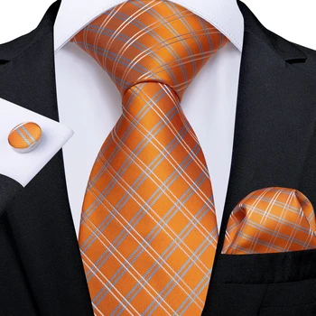 Оранжевые шелковые галстуки для мужчин
